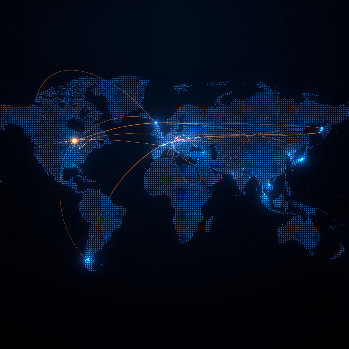 Abstract background showing data trails and cloud connections